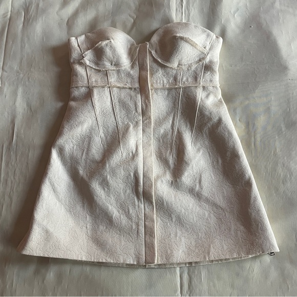 NEW! Proenza Schoulder- Cotton Wool Jacquard Bustier Size 6 Tube Top Sweetheart - Picture 4 of 10